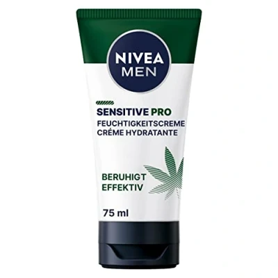 Afbeelding van NIVEA MEN Sensitive Pro Vochtinbrengende crème, 75 ml, hydraterende crème met hennepzaadolie en vitamine E, kalmerende gezichtsverzorging voor de gevoelige huid