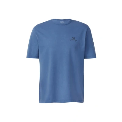 Afbeelding van QS Tshirt print, Heren, Maat: Large, Royalblau