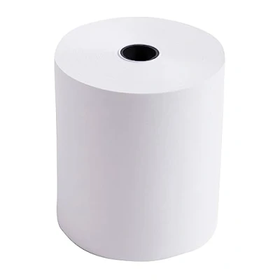 Afbeelding van Exacompta Ref. 7670120V karton met 50 spoelen voor kassabonnetjes 76 x 70 mm 1 vouwoffset extra wit 60 g/m² afmetingen (+ of 2 m): 40 m.
