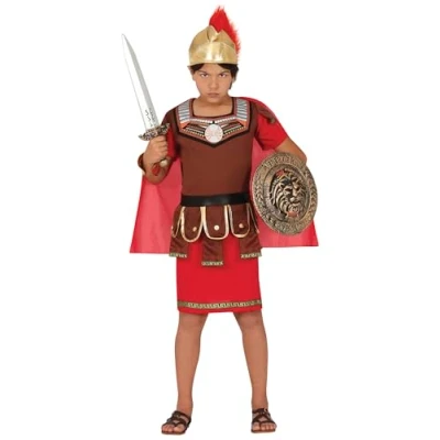 Afbeelding van Guirca Strijder (Oudheid) Kostuum Centurion Uit Het Romeinse Rijk Jongen Rood, Bruin 5 6 jaar Carnavalskleding Verkleedkleding
