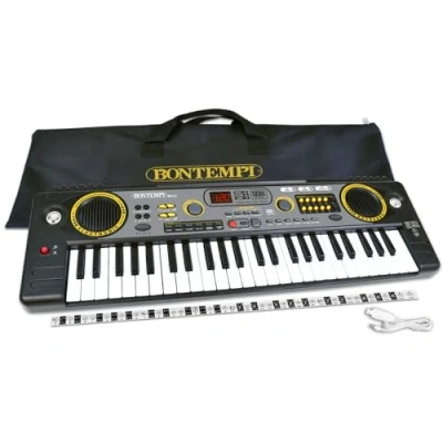 Afbeelding van Bontempi HarmonyTouch Numeriek toetsenbord met 49 toetsen en complete accessoires voor een harmonieuze toets, zwart