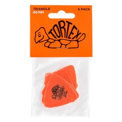 Afbeelding van Dunlop Tortex Triangle plektrums 0,60 6er Set, orange Plectrum set