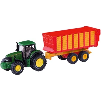 Image de Tracteur John Deere avec remorque d&#039;ensilage