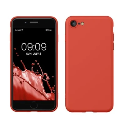 Afbeelding van kwmobile telefoonhoesje geschikt voor Apple iPhone SE (2022) / (2020) 8 7 Hoesje smartphone Back cover in mandarijn oranje