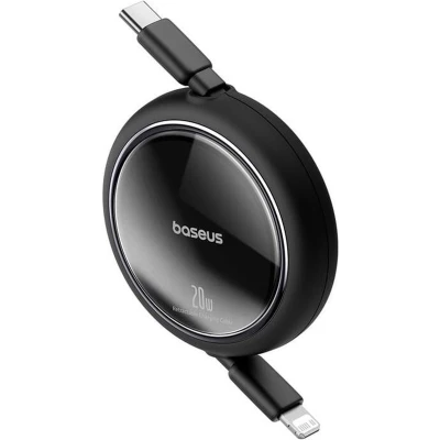 Afbeelding van Baseus Free2Pull Oprolbare USB C naar Lightning Kabel 20W PD 1M Zwart