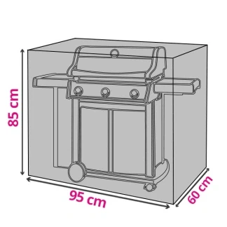 Afbeelding van BBQ hoes Cilinder 95 x 60 85 cm (Polyester, PU coating, Zwart)