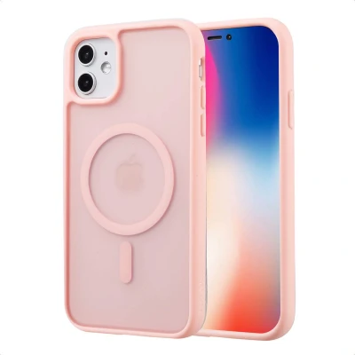 Afbeelding van imoshion Hoesje Geschikt voor iPhone 11 Color Guard Backcover MagSafe Lichtroze