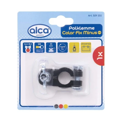 Afbeelding van ALCA Color Fix Minus 509350 Accu / batterijpoolklem 6, 12 M8 Lood Zwart