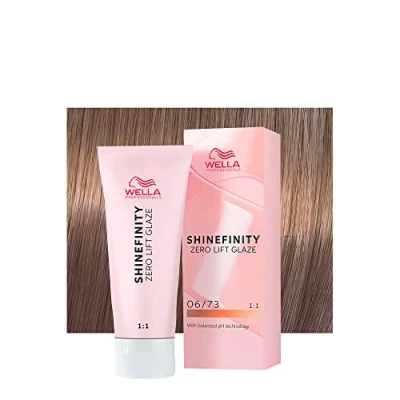 Afbeelding van Wella Shinefinity Karamel chocolade 06/73 Biondo Scuro Sabbia Dorato 60 ml semi permanente kleur