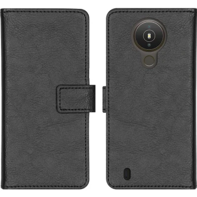 Afbeelding van iMoshion Hoesje Met Pasjeshouder Geschikt voor Nokia 1.4 Luxe Bookcase Zwart