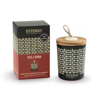 Afbeelding van Esteban Classic Teck &amp; Tonka Geurkaars decoratief 180gr