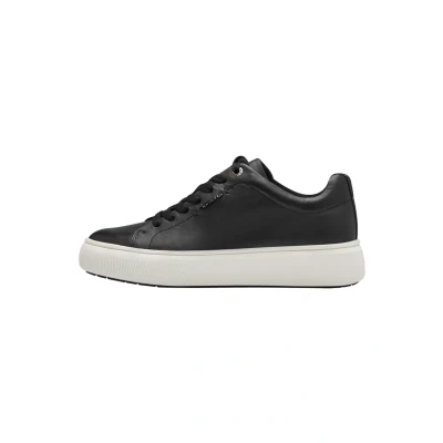 Afbeelding van Tamaris 1 23736 42 damessneakers, Zwart leder, 37 EU