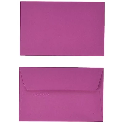 Afbeelding van Clairefontaine 5761C, verpakking met 20 zelfklevende enveloppen, formaat 9 x 14 cm, 120 g/m², kleur: framboos, uitnodiging voor evenementen en overeenkomst, Pollen serie, glad papier van hoge