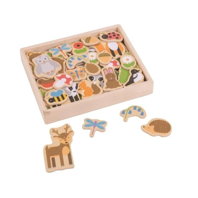 Afbeelding van Bigjigs magneten bosdieren 35st