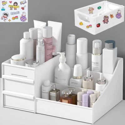 Afbeelding van TEGOVA Make up organizer, cosmetica opbergdoos voor commode, slaapkamer, badkamer (2