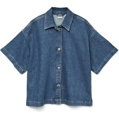 Afbeelding van VERO MODA VMTESSA SS LOOSE DENIM SHIRT GA Dames Blouses