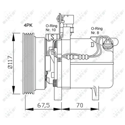 Afbeelding van Compressor, airconditioning NRF 32055