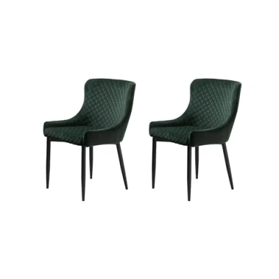 Afbeelding van Hygge Interiors Ottawa Groen Velvet Eetkamerstoel