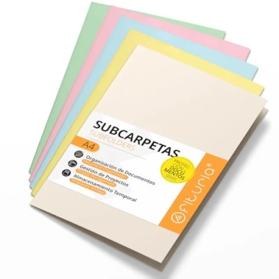 Afbeelding van Ofituria 50 stuks A4 kartonnen mappen 180 g zacht assortiment