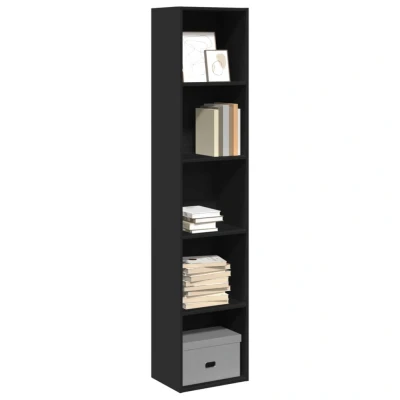 Afbeelding van Boekenkast 40x30x189 cm bewerkt hout zwart