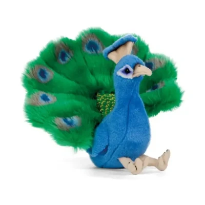 Afbeelding van Living Nature Knuffel Kleurrijke Pauw (18 cm)