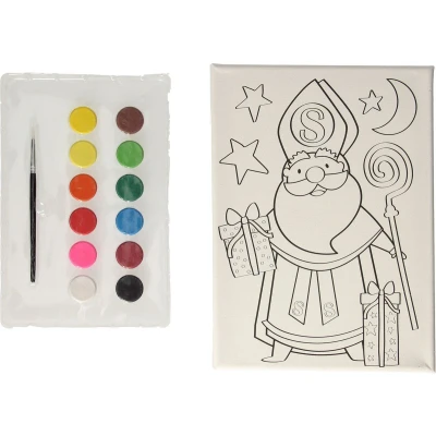 Afbeelding van Canvas Sinterklaas Schilderset