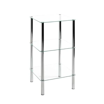 Afbeelding van Haku Möbel 90239 badkamerrek, stalen buis/gehard glas, verchroomd