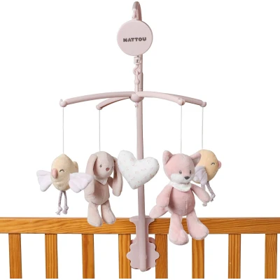 Afbeelding van Nattou Baby Muziek Box Mobiel Alice en Pomme Oudroze
