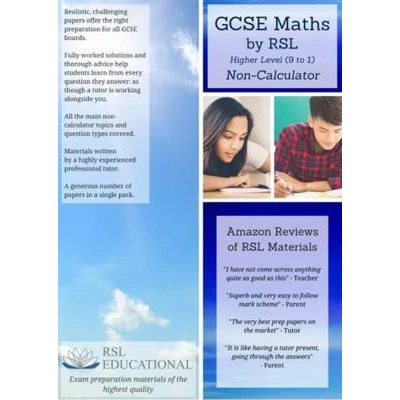 Afbeelding van GCSE Maths by RSL, Higher Level (9 1), Non Calculator