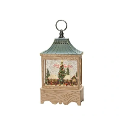 Afbeelding van Konstsmide 4287 000 LED lantaarn Kerstmarkt Warmwit Natuur Watergevuld, Timer