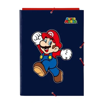 Afbeelding van Map Super Mario World Marineblauw A4