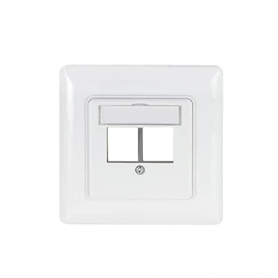 Afbeelding van LogiLink, Accessoires schakelprogramma, Inbouwdoos voor 2 Keystone modules, rechte uitgang, signaalwit