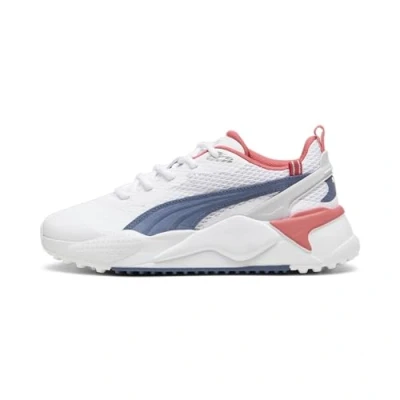 Afbeelding van Puma Golf GSX Efekt Golfschoenen, Dames, Maat: 44, White/inky blue Textiel/ synthetisch