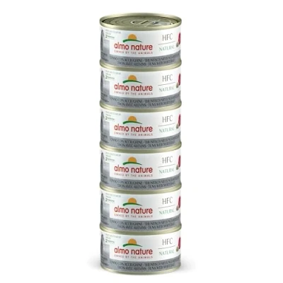 Afbeelding van 24x70g HFC Natural Tonijn &amp; Sardines Almo Nature Kattenvoer