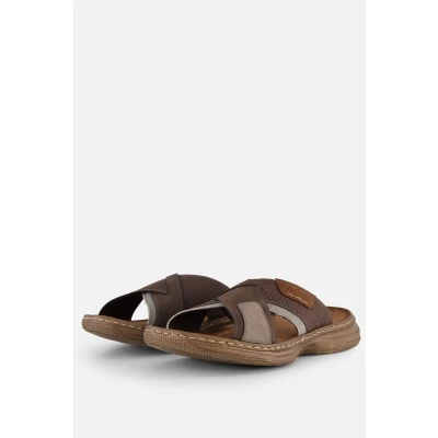 Afbeelding van Rieker Erwan Slippers grijs Imitatieleer Maat 44