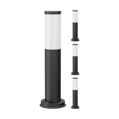 Afbeelding van ledscom.de 4 stuks koplamp/lichtklem/tuinlamp PORU voor buiten, IP44, 39 cm, zwart, 1 x E27 max. 40 W.