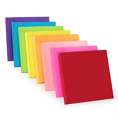 Afbeelding van ZCZN 8 stuks zelfklevende notities in verschillende kleuren, 76 x mm, 100 vellen/notitieblok, blokken