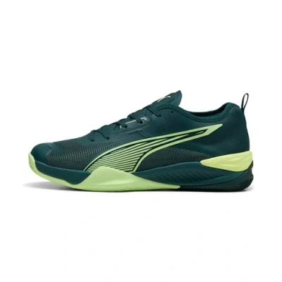 Afbeelding van Puma Eliminate Nitro 4 Handbalschoenen, Heren, Maat: 46.5, Green terrain/fizzy light Textiel
