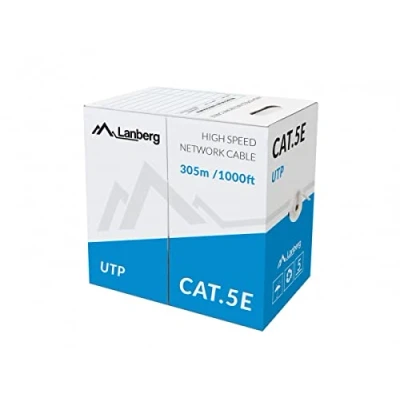 Afbeelding van Stevige UTP netwerkkabel categorie 5e Lanberg LCU5 10CC 0305 BK 305 m
