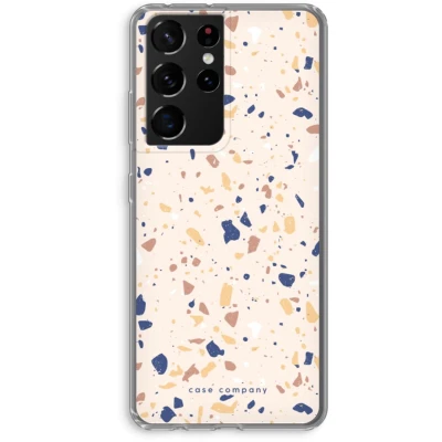Afbeelding van Case Company® hoesje geschikt voor Samsung Galaxy S21 Ultra Terrazzo N23 Soft Cover Telefoonhoesje Bescherming aan alle Kanten en Schermrand