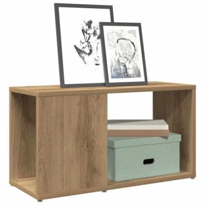 Afbeelding van vidaXL Tv meubel 60x24x32 cm bewerkt hout artisanaal eikenkleur