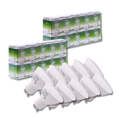 Afbeelding van JANDEI 20 stuks GU10 7W ledlampen (komt overeen met 50 W), koud wit 6000 K, 650 lumen, spaarlampen, niet dimbaar, voor thuis, kantoor, winkel