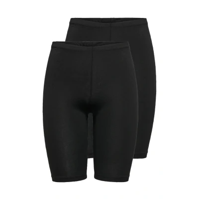 Afbeelding van ONLY Onllive LOVE CITY 2 PACK Shorts, Dames, Maat: XS, Black/black