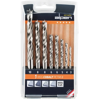Afbeelding van Alpen 0063300008100 Hout spiraalboor 8 delig 3 mm, 4 5 6 10 mm 1 stuk(s)