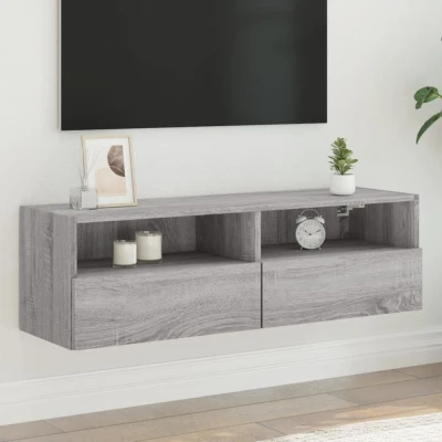 Afbeelding van vidaXL Tv wandmeubel 100x30x30 cm bewerkt hout grijs sonoma