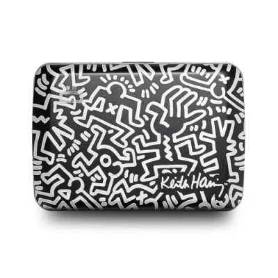 Afbeelding van Ogon designs pashouder Stockholm V2.0 Keith Haring zwart wit