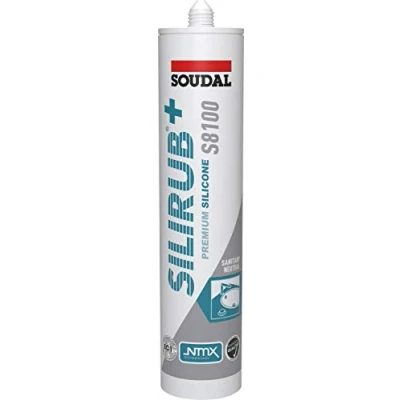 Afbeelding van Soudal Silirub+ S8100 Neutraal Sanitairkit Transparant 300 ml 134449