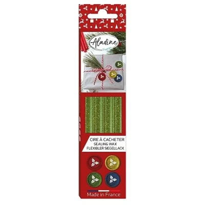 Afbeelding van Aladine Wax Stick Glitter Green (4pcs) (72455) (DISCONTINUED)