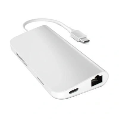 Afbeelding van Satechi USB C Multi Port Adapter 4K Ethernet zilver ST TCMAS
