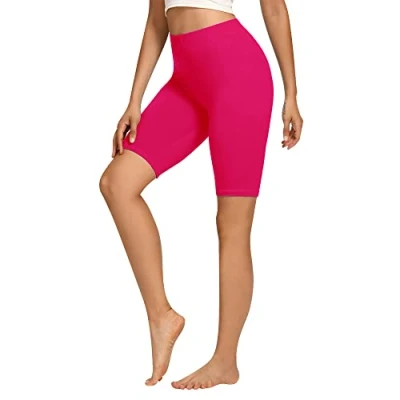 Afbeelding van Libella 4165 Fietsbroek voor dames, katoen, hoge taille, ondoorzichtig, sportbroek, zomer, meerkleurig, 1 stuk magenta